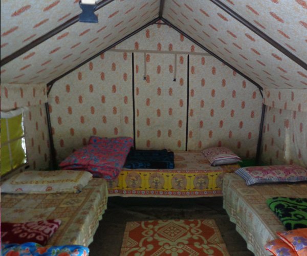 Two beds inside camps of Indiathrills