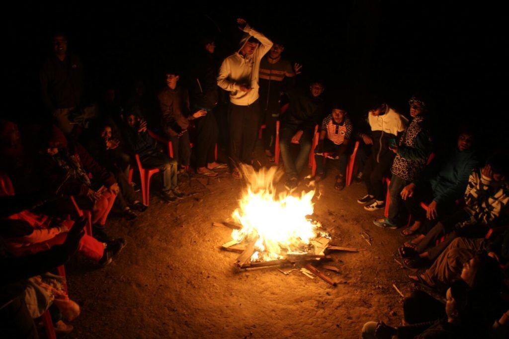 Bonfire at Indiathrills Campsite