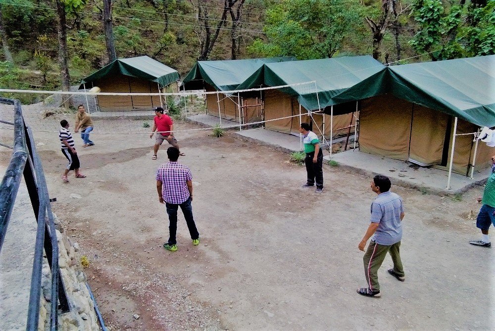 A group playing volley as a part of Activity at India thrills