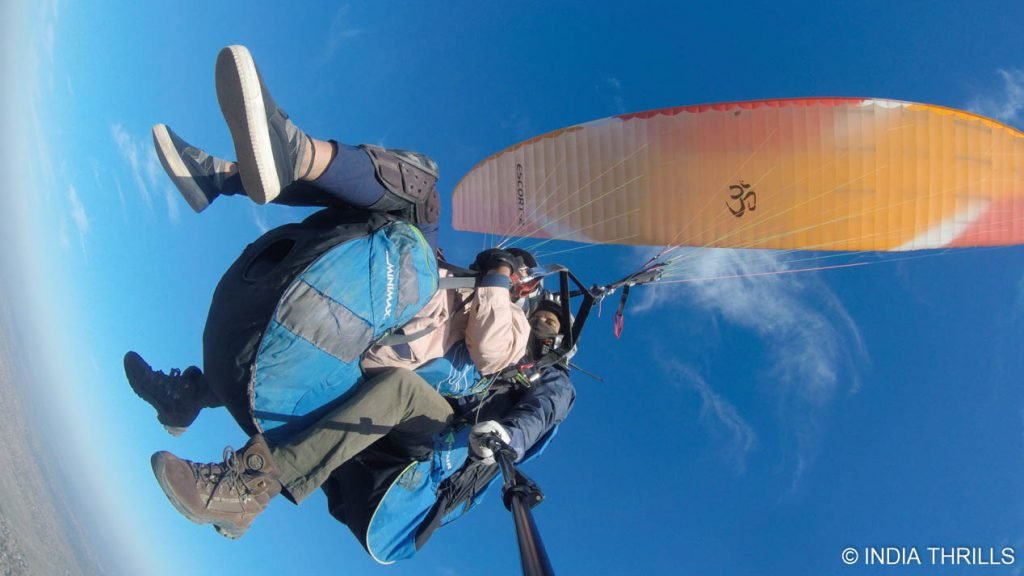 cross country flying during paragliding in Rajasthan