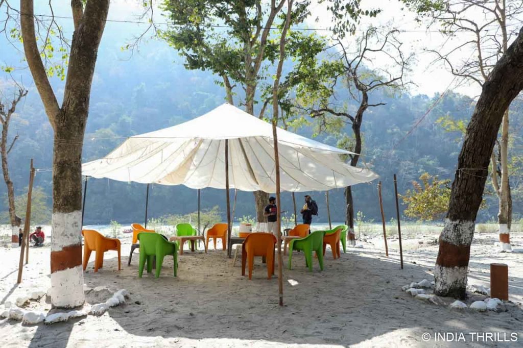 Lounge Area in beach camps rishikesh