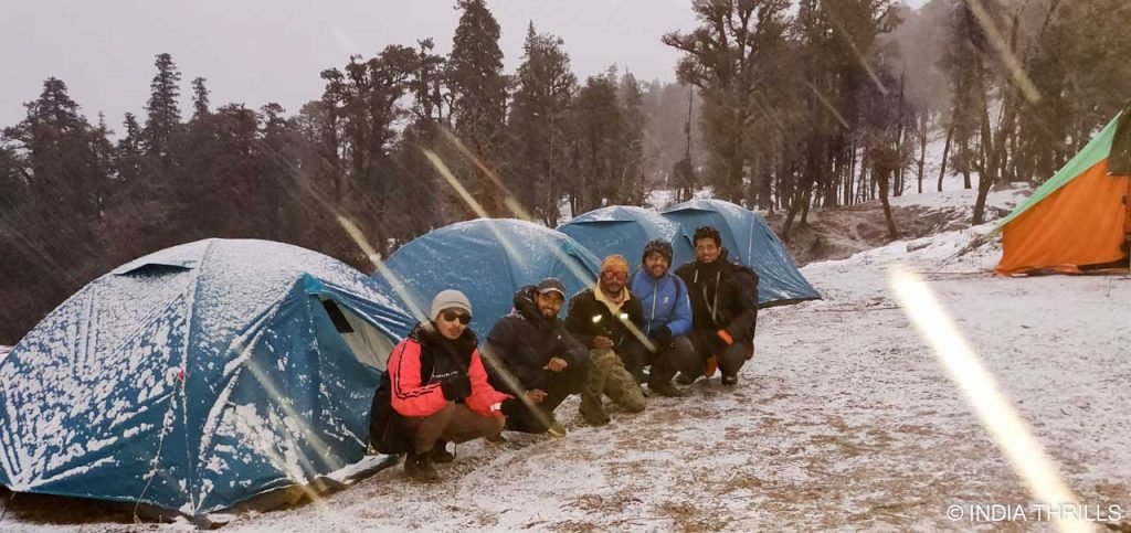 Happy Camping Memories during trek to Kedarkantha
