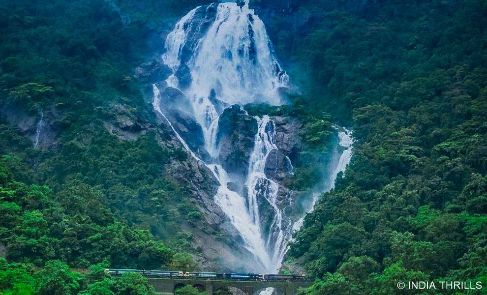 Dudhsagar Falls - a major tourist attraction in South Goa