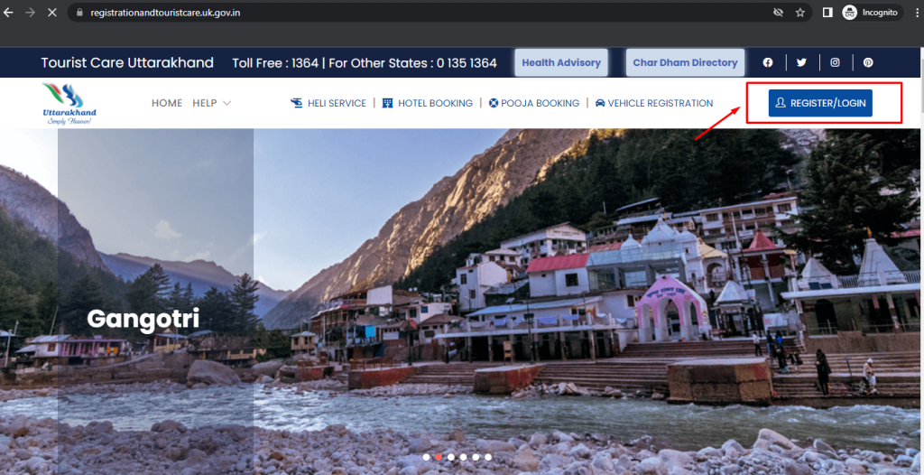 Step 2 - Register Yourself for Char Dham Yatra