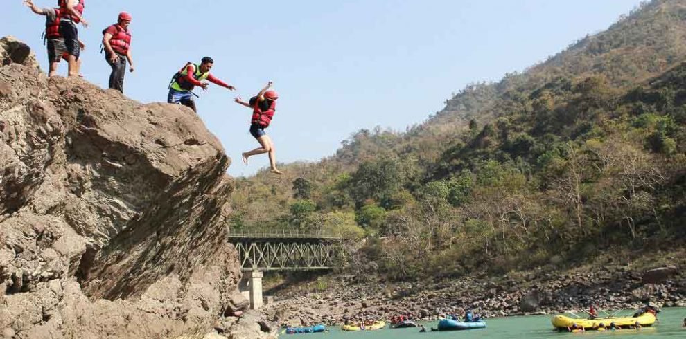 Cliff Jumping in Rishikesh