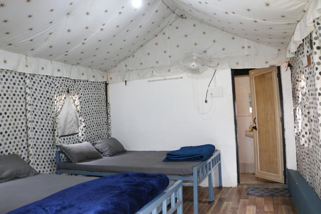 bedroom interior ganga waves camp