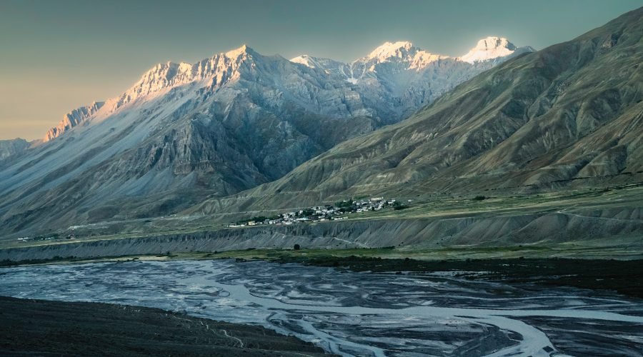 View of Spiti River from Kaza